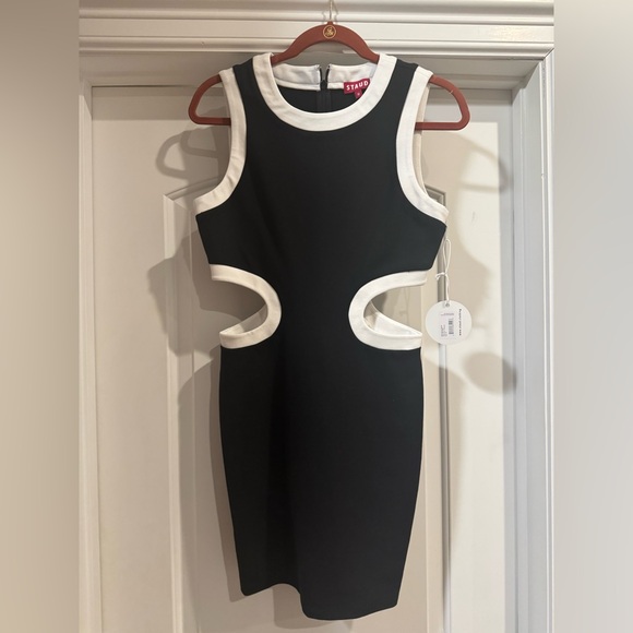 STAUD Dolce sleeveless cutout mini dress NWT - Picture 2 of 6